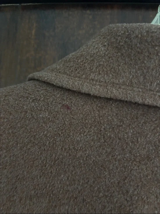 Vogue Brown Single-Breasted Wool Pea Coat - Picture 5 of 9